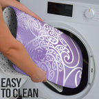Aotearoa Maori Koru Curves Bathroom Set Silver Ferns - Amethyst