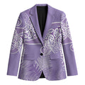 Aotearoa Maori Koru Curves Blazer Silver Ferns - Amethyst