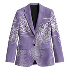 Aotearoa Maori Koru Curves Blazer Silver Ferns - Amethyst