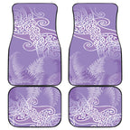 Aotearoa Maori Koru Curves Car Mats Silver Ferns - Amethyst
