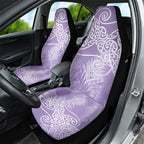 Aotearoa Maori Koru Curves Car Seat Cover Silver Ferns - Amethyst