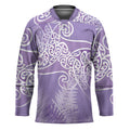Aotearoa Maori Koru Curves Hockey Jersey Silver Ferns - Amethyst