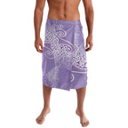 Aotearoa Maori Koru Curves Lavalava Silver Ferns - Amethyst