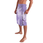 Aotearoa Maori Koru Curves Lavalava Silver Ferns - Amethyst