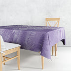 Aotearoa Maori Koru Curves Tablecloth Silver Ferns - Amethyst