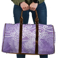 Aotearoa Maori Koru Curves Travel Bag Silver Ferns - Amethyst