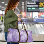 Aotearoa Maori Koru Curves Travel Bag Silver Ferns - Amethyst