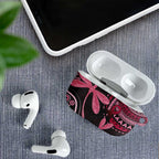 Australia Indigenous Mix Polynesian AirPods Case Pink Ribbon and Dragonflies - Aussie Hoodie