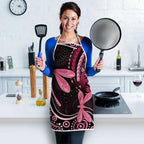 Australia Indigenous Mix Polynesian Apron Pink Ribbon and Dragonflies - Aussie Hoodie