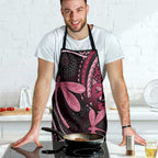Australia Indigenous Mix Polynesian Apron Pink Ribbon and Dragonflies - Aussie Hoodie