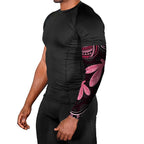Australia Indigenous Mix Polynesian Arm Sleeves Pink Ribbon and Dragonflies - Aussie Hoodie