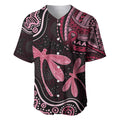 Australia Indigenous Mix Polynesian Baseball Jersey Pink Ribbon and Dragonflies - Aussie Hoodie