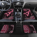 Australia Indigenous Mix Polynesian Car Mats Pink Ribbon and Dragonflies - Aussie Hoodie