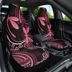 Australia Indigenous Mix Polynesian Car Seat Cover Pink Ribbon and Dragonflies - Aussie Hoodie