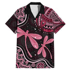 Australia Indigenous Mix Polynesian Family Matching Mermaid Dress and Hawaiian Shirt Pink Ribbon and Dragonflies - Aussie Hoodie