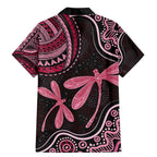 Australia Indigenous Mix Polynesian Family Matching Mermaid Dress and Hawaiian Shirt Pink Ribbon and Dragonflies - Aussie Hoodie