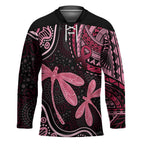 Australia Indigenous Mix Polynesian Hockey Jersey Pink Ribbon and Dragonflies - Aussie Hoodie