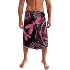 Australia Indigenous Mix Polynesian Lavalava Pink Ribbon and Dragonflies - Aussie Hoodie