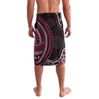 Australia Indigenous Mix Polynesian Lavalava Pink Ribbon and Dragonflies - Aussie Hoodie