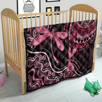 Australia Indigenous Mix Polynesian Quilt Pink Ribbon and Dragonflies - Aussie Hoodie