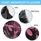 Australia Indigenous Mix Polynesian Spare Tire Cover Pink Ribbon and Dragonflies - Aussie Hoodie