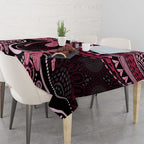 Australia Indigenous Mix Polynesian Tablecloth Pink Ribbon and Dragonflies - Aussie Hoodie