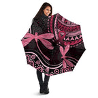 Australia Indigenous Mix Polynesian Umbrella Pink Ribbon and Dragonflies - Aussie Hoodie