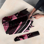 Australia Indigenous Mix Polynesian Umbrella Pink Ribbon and Dragonflies - Aussie Hoodie