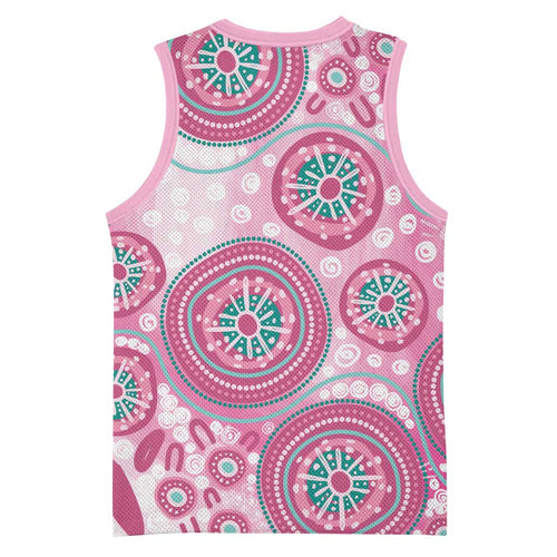 Hereditary Breast Cancer Awareness Australia Indigenous Basketball Jersey Previvor - Aussie Hoodie