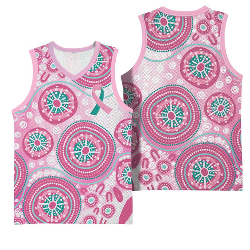 Hereditary Breast Cancer Awareness Australia Indigenous Basketball Jersey Previvor - Aussie Hoodie