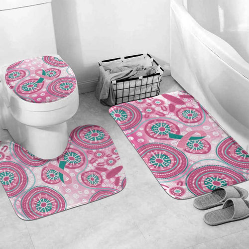 Hereditary Breast Cancer Awareness Australia Indigenous Bathroom Set Previvor - Aussie Hoodie