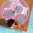 Hereditary Breast Cancer Awareness Australia Indigenous Beach Blanket Previvor - Aussie Hoodie
