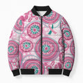 Hereditary Breast Cancer Awareness Australia Indigenous Bomber Puffer Jacket Previvor - Aussie Hoodie