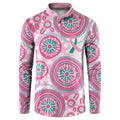 Hereditary Breast Cancer Awareness Australia Indigenous Button Sweatshirt Previvor - Aussie Hoodie