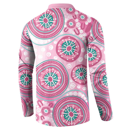Hereditary Breast Cancer Awareness Australia Indigenous Button Sweatshirt Previvor - Aussie Hoodie
