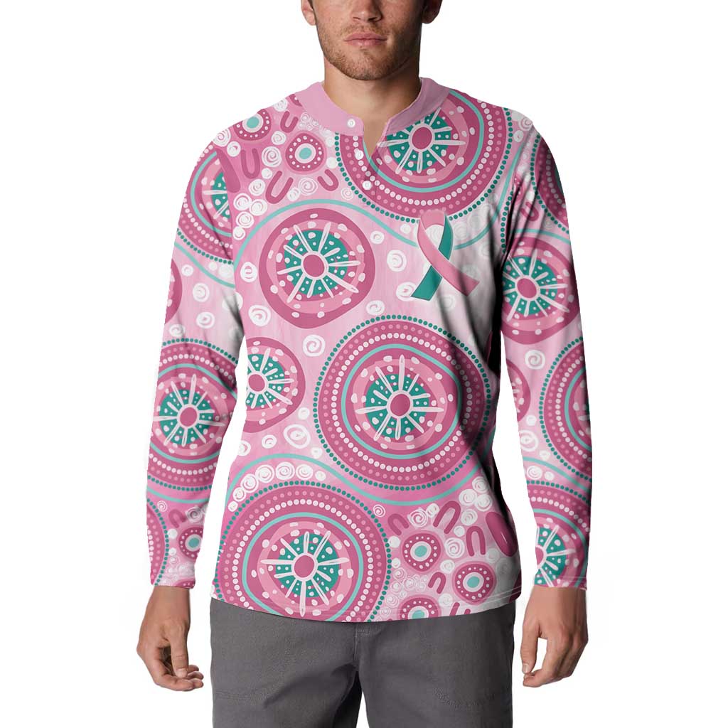 Hereditary Breast Cancer Awareness Australia Indigenous Button Sweatshirt Previvor - Aussie Hoodie