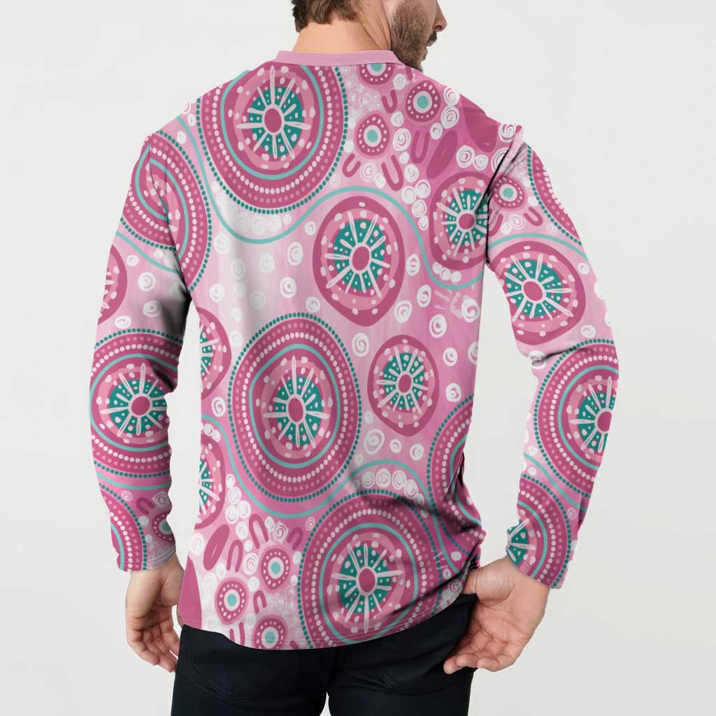 Hereditary Breast Cancer Awareness Australia Indigenous Button Sweatshirt Previvor - Aussie Hoodie