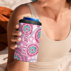 Personalized Hereditary Breast Cancer Awareness Australia Indigenous 4 in 1 Can Cooler Tumbler Previvor - Aussie Hoodie