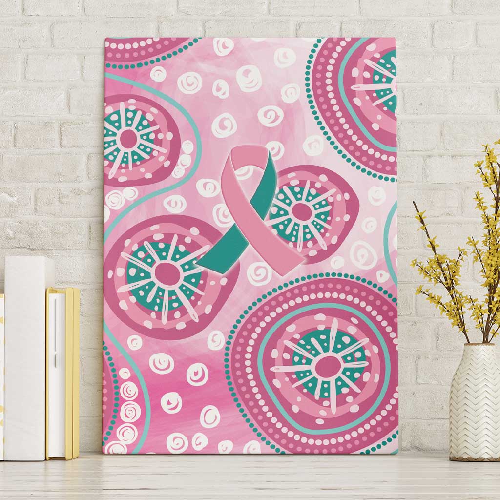 Hereditary Breast Cancer Awareness Australia Indigenous Canvas Wall Art Previvor - Aussie Hoodie