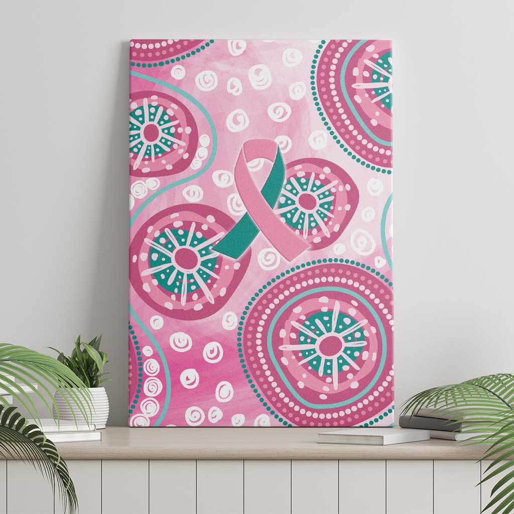 Hereditary Breast Cancer Awareness Australia Indigenous Canvas Wall Art Previvor - Aussie Hoodie