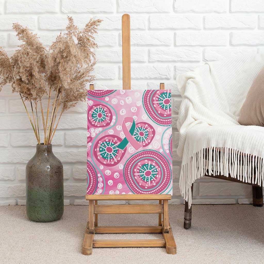Hereditary Breast Cancer Awareness Australia Indigenous Canvas Wall Art Previvor - Aussie Hoodie