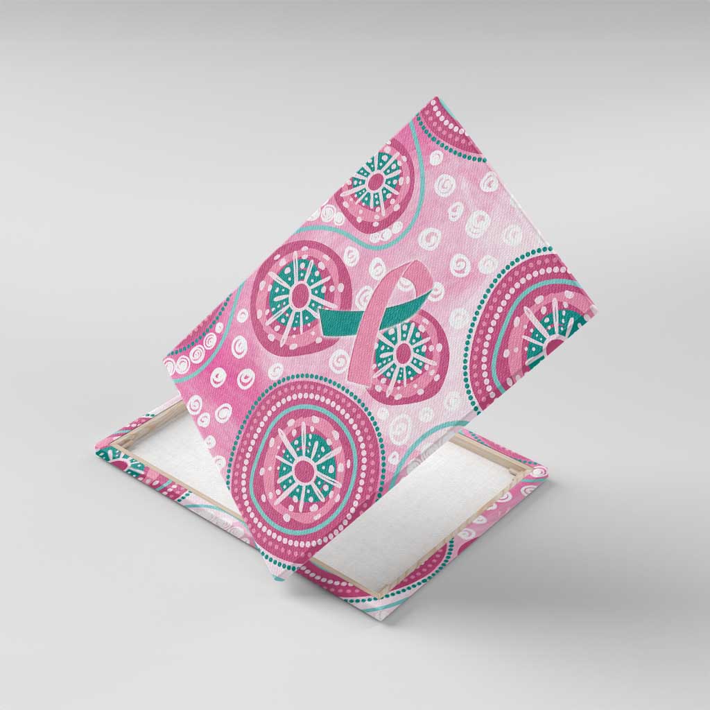 Hereditary Breast Cancer Awareness Australia Indigenous Canvas Wall Art Previvor - Aussie Hoodie