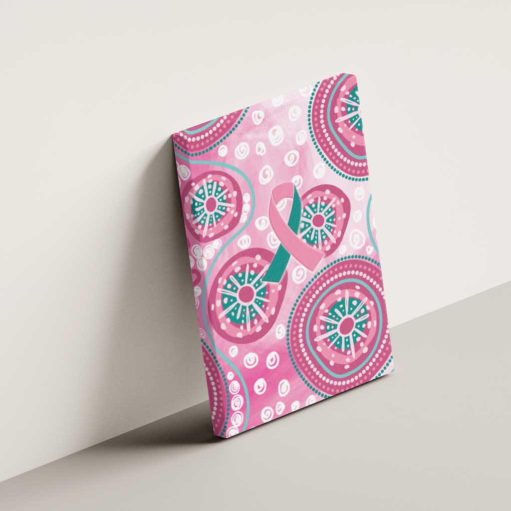 Hereditary Breast Cancer Awareness Australia Indigenous Canvas Wall Art Previvor - Aussie Hoodie