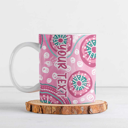 Personalized Hereditary Breast Cancer Awareness Australia Indigenous Ceramic Mug Previvor - Aussie Hoodie