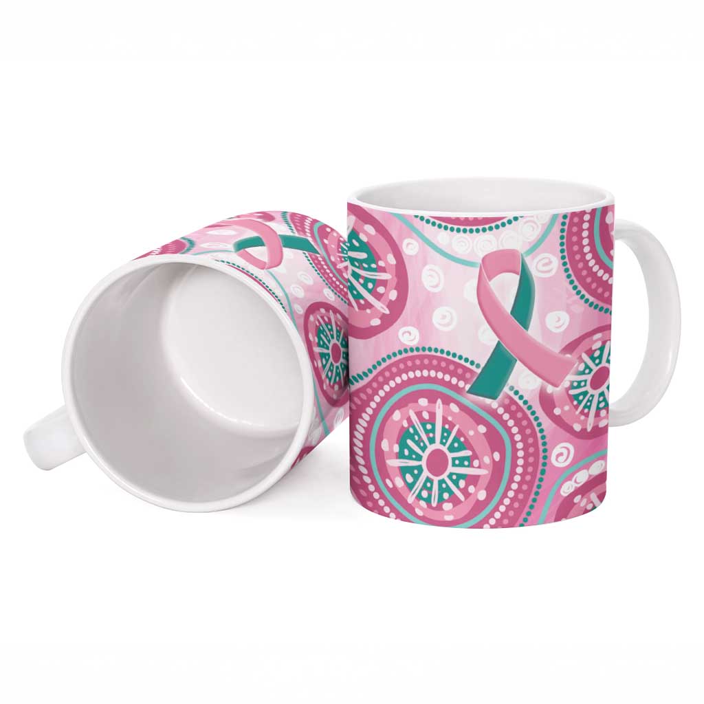 Personalized Hereditary Breast Cancer Awareness Australia Indigenous Ceramic Mug Previvor - Aussie Hoodie