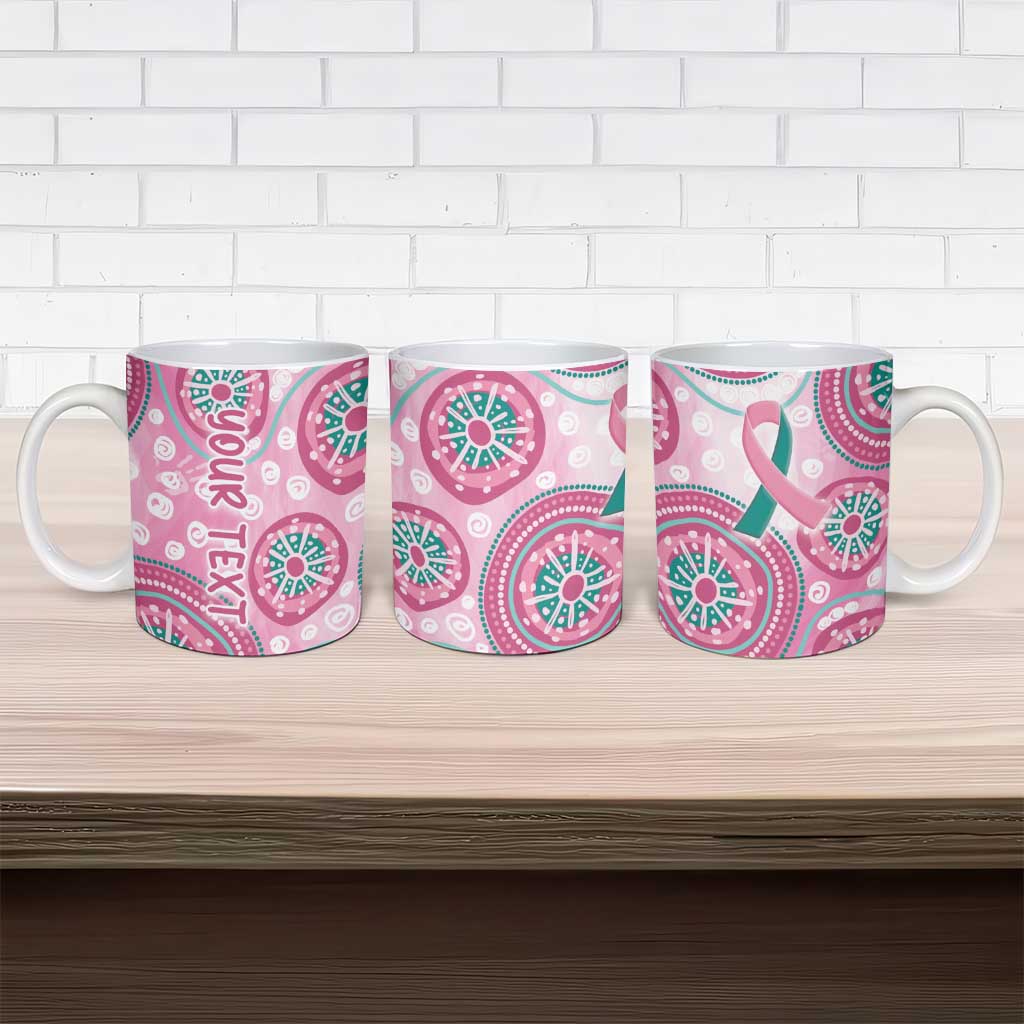 Personalized Hereditary Breast Cancer Awareness Australia Indigenous Ceramic Mug Previvor - Aussie Hoodie