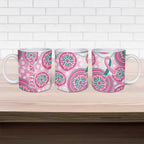 Personalized Hereditary Breast Cancer Awareness Australia Indigenous Ceramic Mug Previvor - Aussie Hoodie