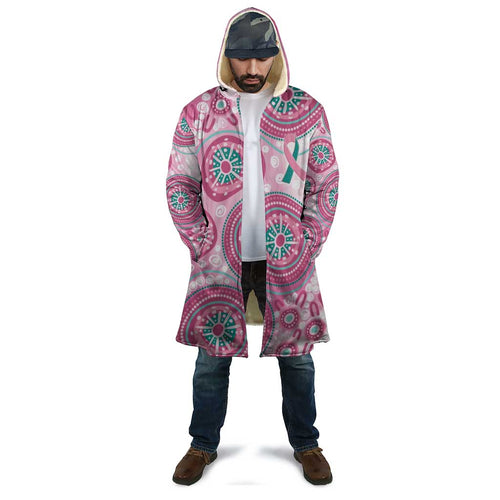 Hereditary Breast Cancer Awareness Australia Indigenous Cloak Previvor - Aussie Hoodie