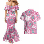 Hereditary Breast Cancer Awareness Australia Indigenous Couples Matching Mermaid Dress and Hawaiian Shirt Previvor - Aussie Hoodie