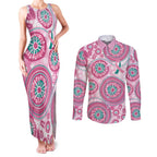 Hereditary Breast Cancer Awareness Australia Indigenous Couples Matching Tank Maxi Dress and Long Sleeve Button Shirt Previvor - Aussie Hoodie